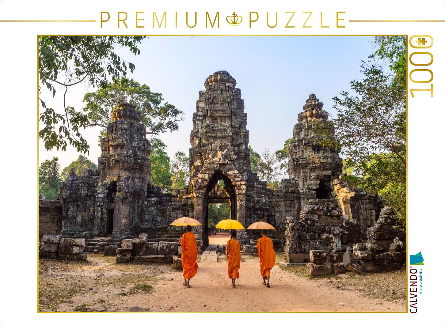 Buddhistische Mönche in Angkor - Kambodscha