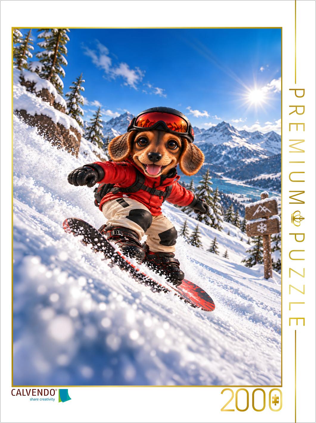 Dackel Lui – Snowboarder