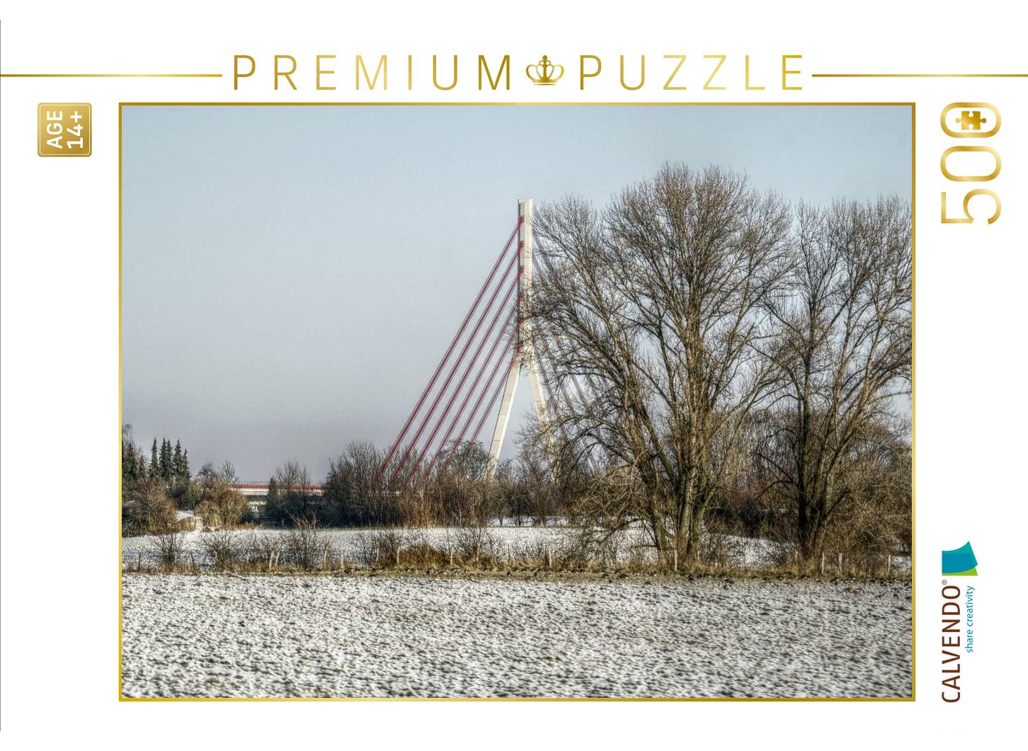 Rheinbrücke im Winter