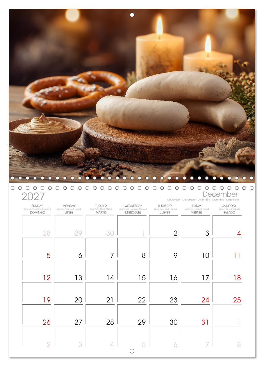 Bayrische Weißwurst - Traditioneller Küchenkalender für Genießer