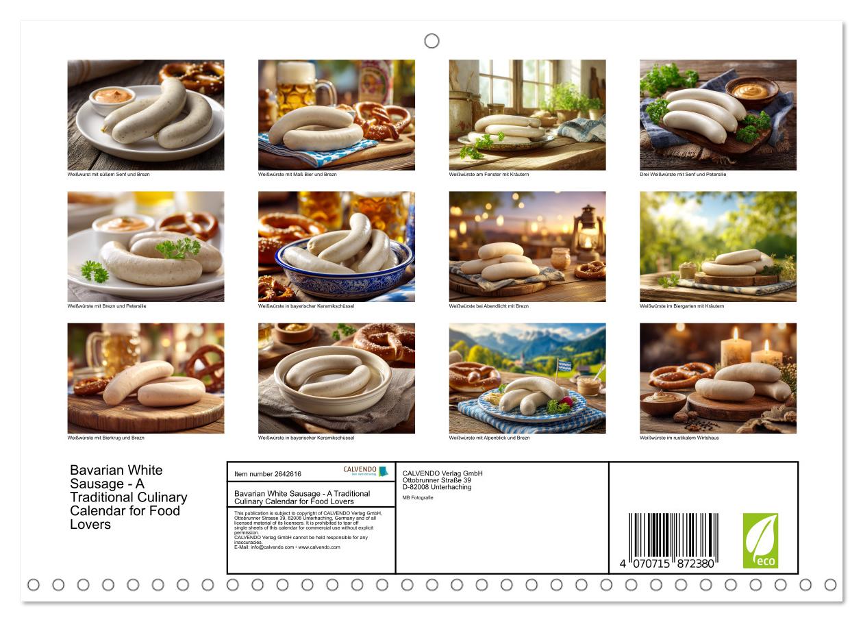 Bayrische Weißwurst - Traditioneller Küchenkalender für Genießer