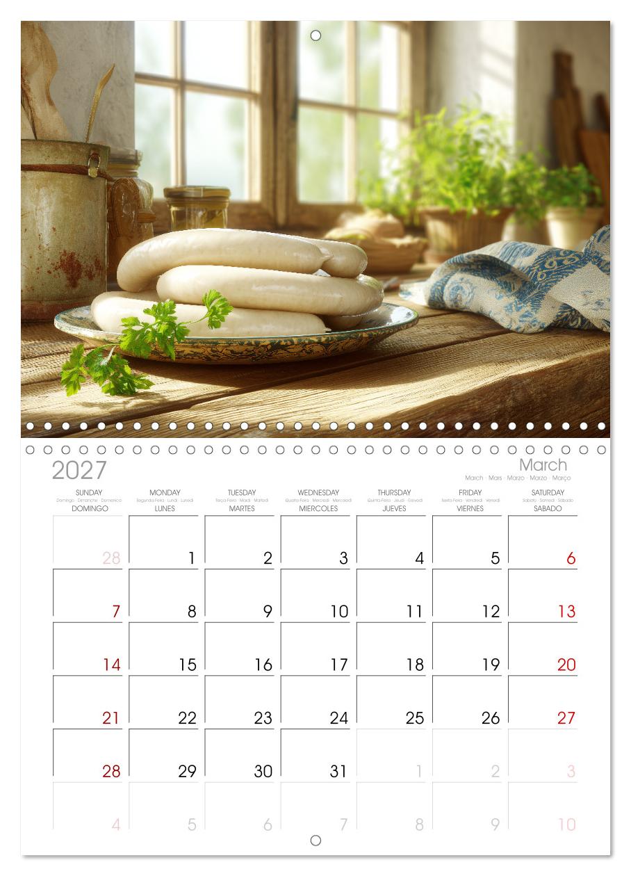 Bayrische Weißwurst - Traditioneller Küchenkalender für Genießer
