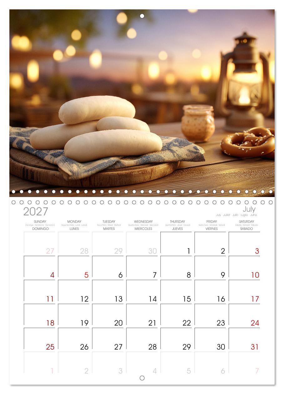 Bayrische Weißwurst - Traditioneller Küchenkalender für Genießer
