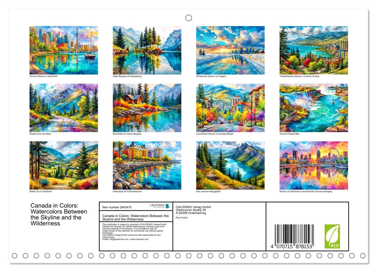 Kanada in Farben. Aquarelle zwischen Skyline und Wildnis