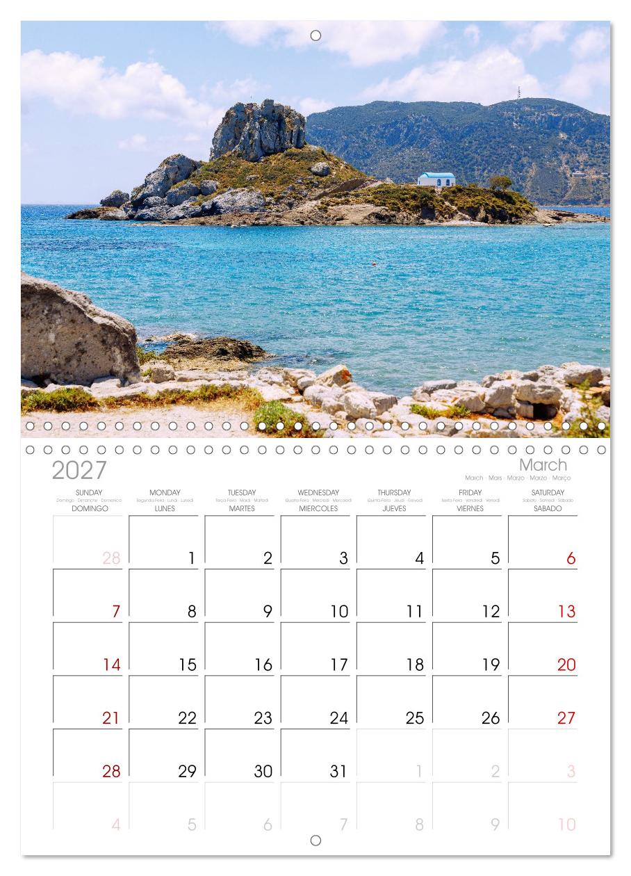Griechische Insel Kos. Sommerstimmung in den Farben der Ägäis
