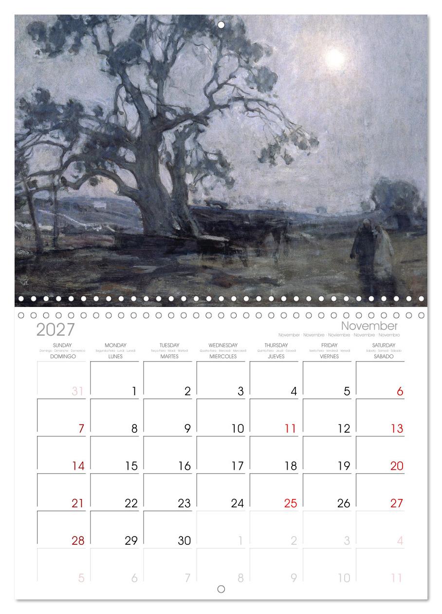 Im Mondschein. Malerische stille Nacht - Kunstkalender