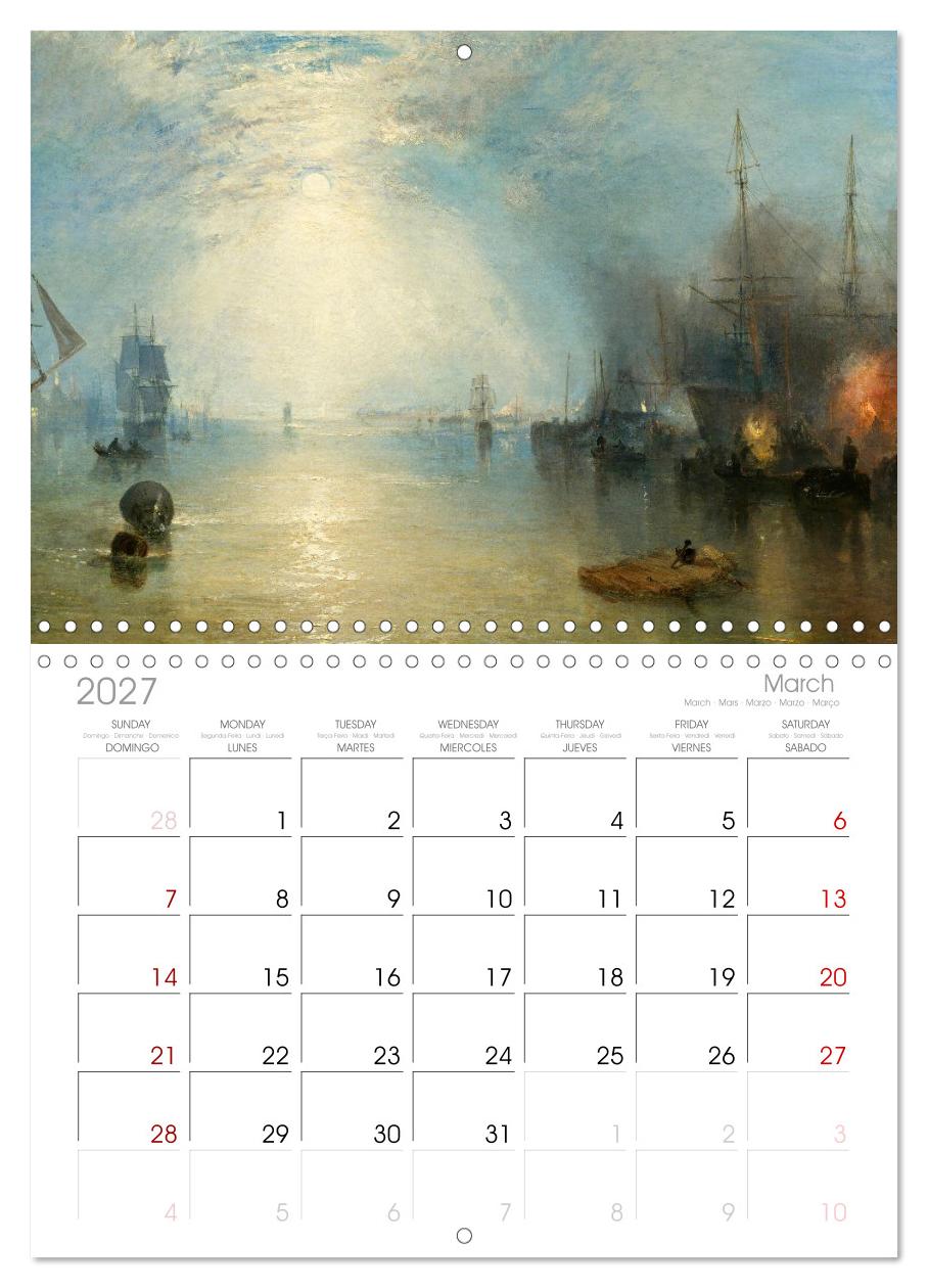 Im Mondschein. Malerische stille Nacht - Kunstkalender
