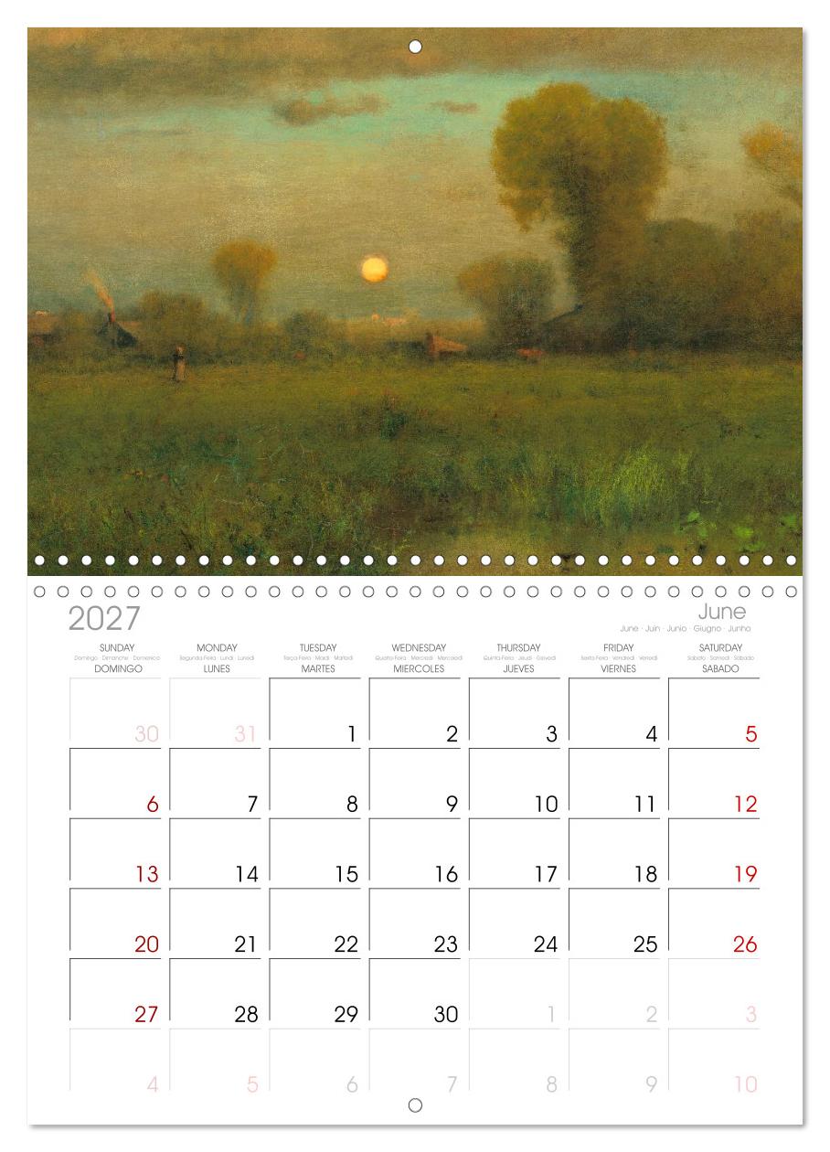 Im Mondschein. Malerische stille Nacht - Kunstkalender