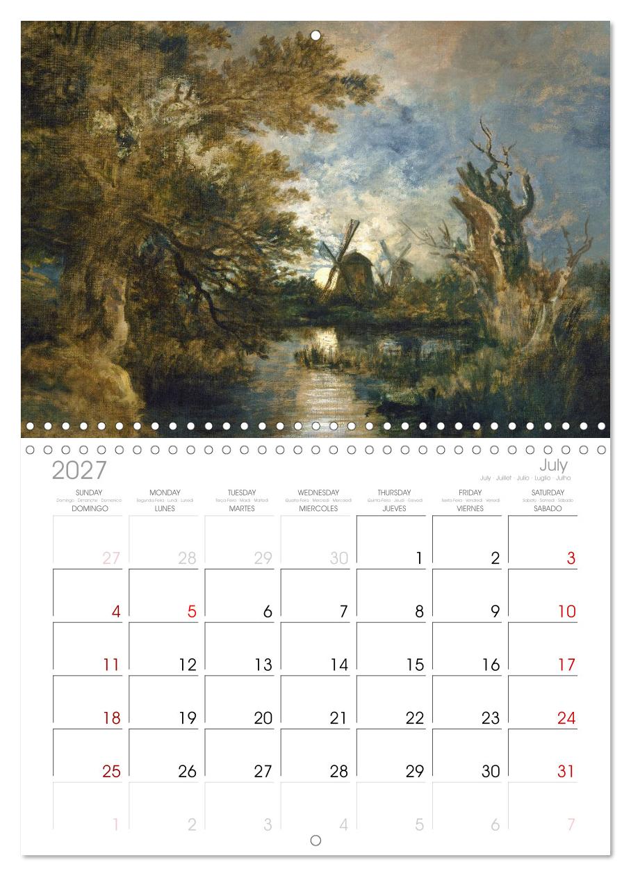 Im Mondschein. Malerische stille Nacht - Kunstkalender
