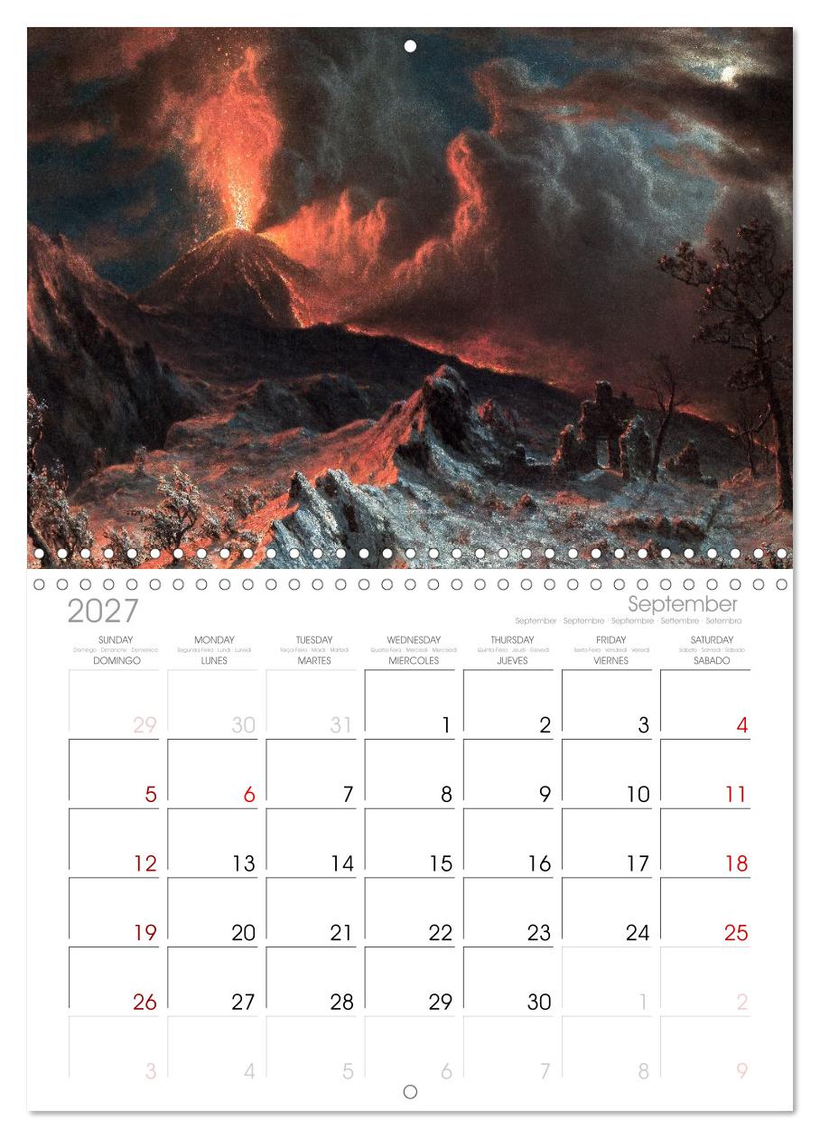 Im Mondschein. Malerische stille Nacht - Kunstkalender