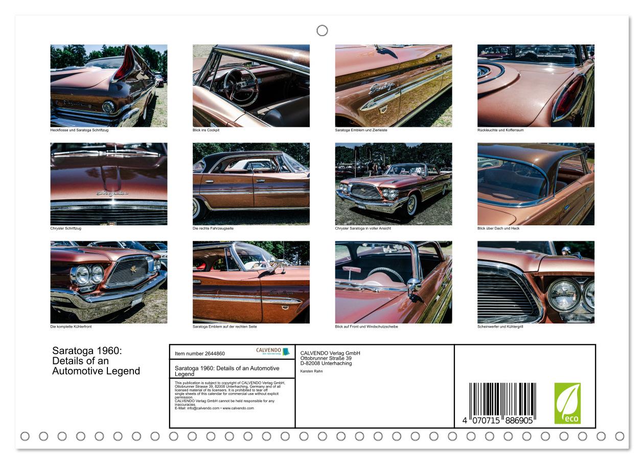 Saratoga 1960, Details einer Automobillegende