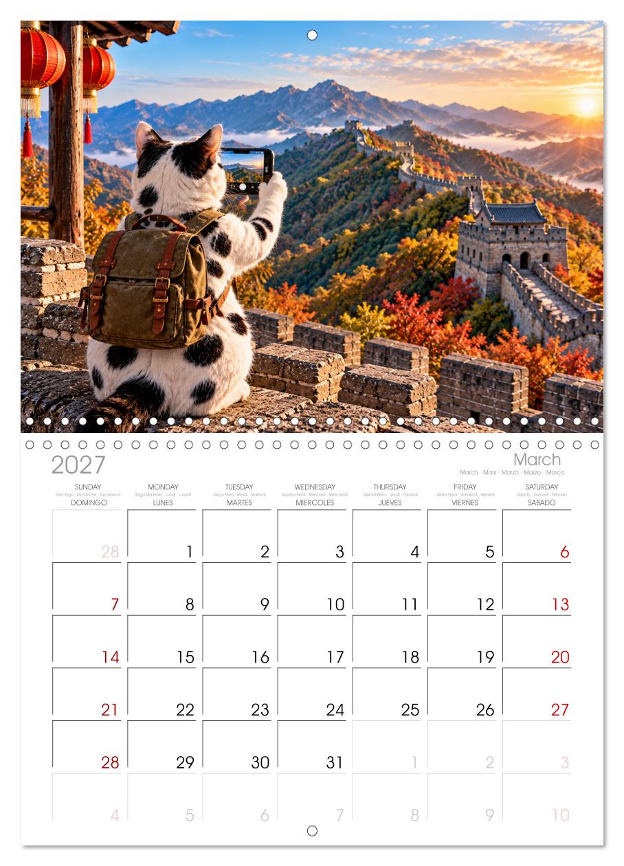 Eine Katze reist um die Welt