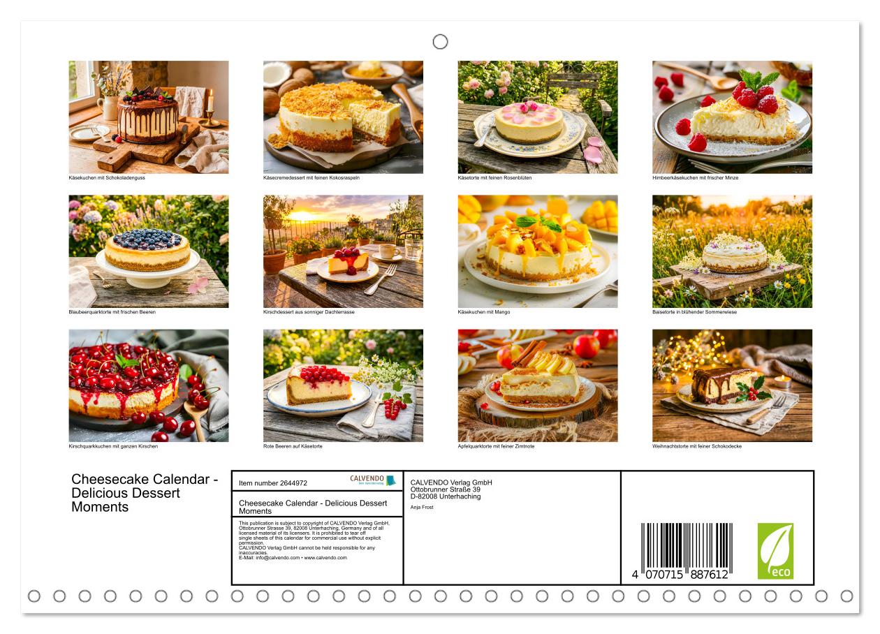 Käsekuchen Kalender - Köstliche Dessertmomente