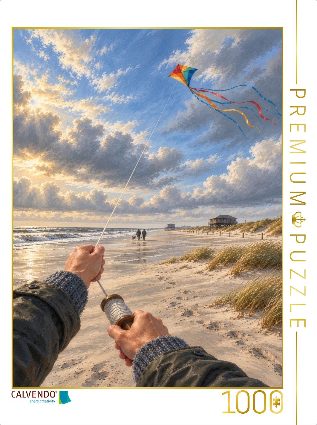 Drachen steigen an der Nordsee