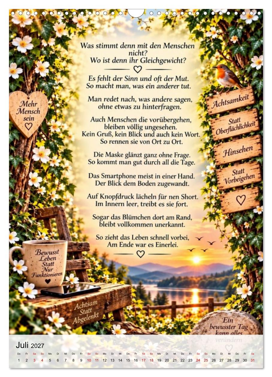 Mein Gedichte-Kalender, Worte, die das Leben berühren