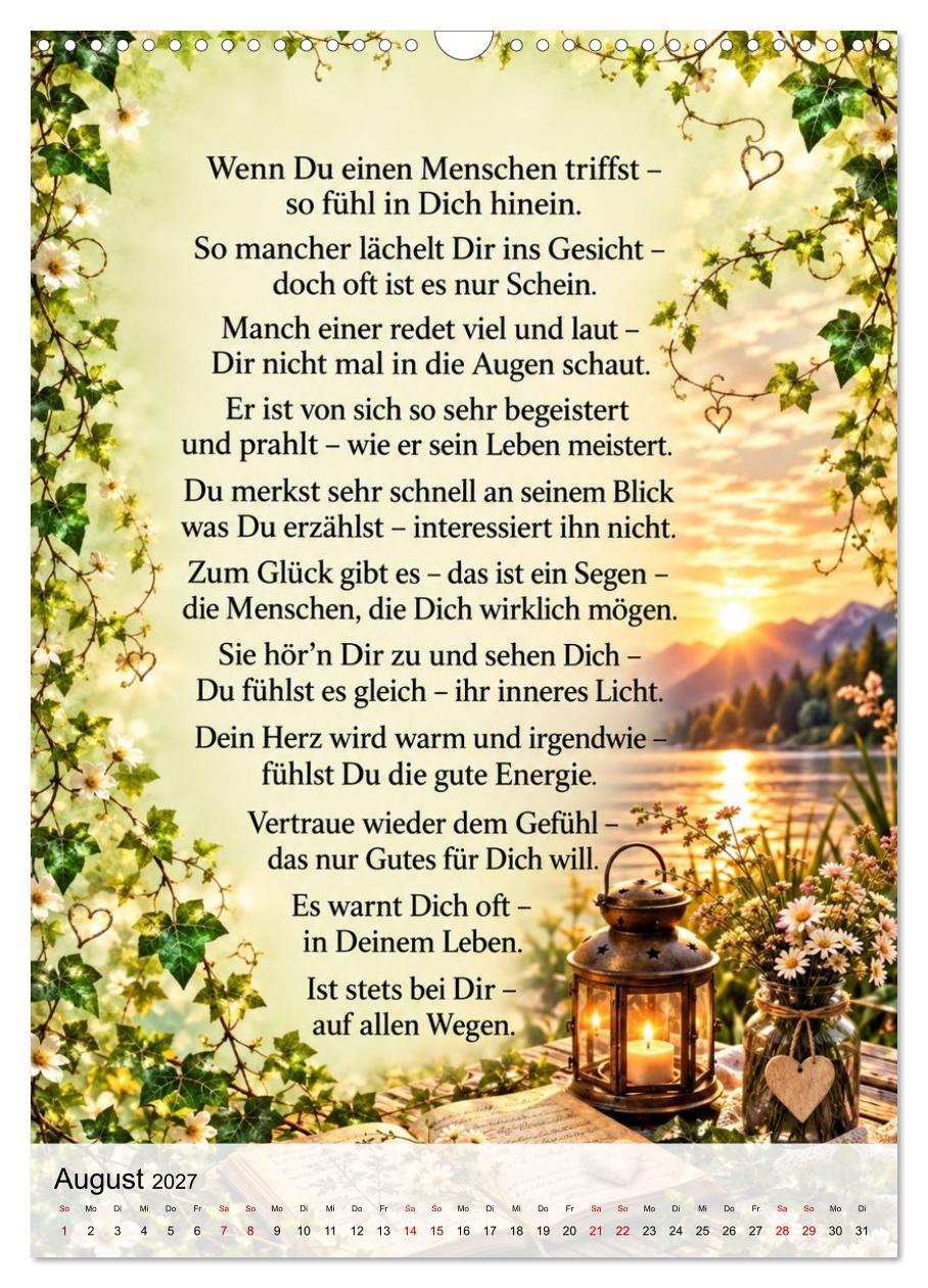 Mein Gedichte-Kalender, Worte, die das Leben berühren