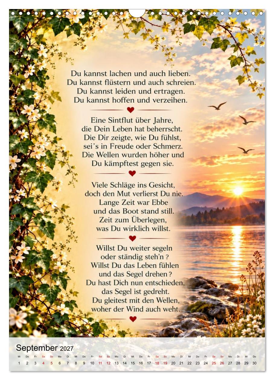 Mein Gedichte-Kalender, Worte, die das Leben berühren