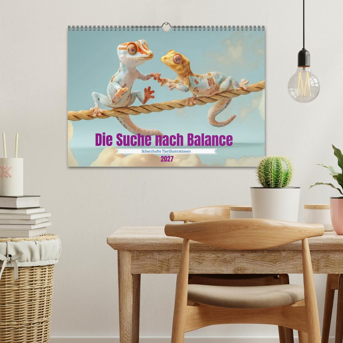 Die Suche nach Balance - Scherzhafte Tierillustrationen