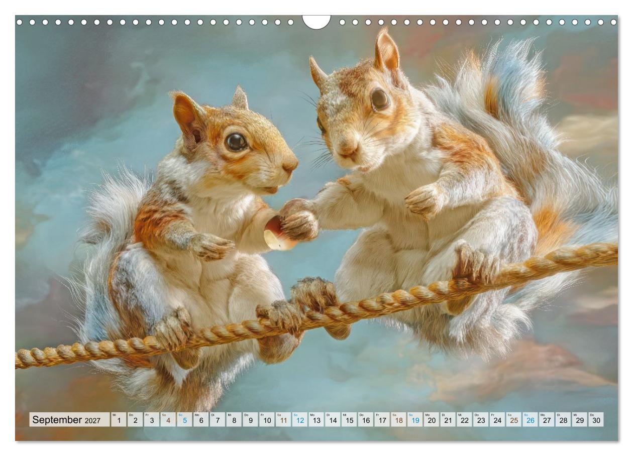 Die Suche nach Balance - Scherzhafte Tierillustrationen