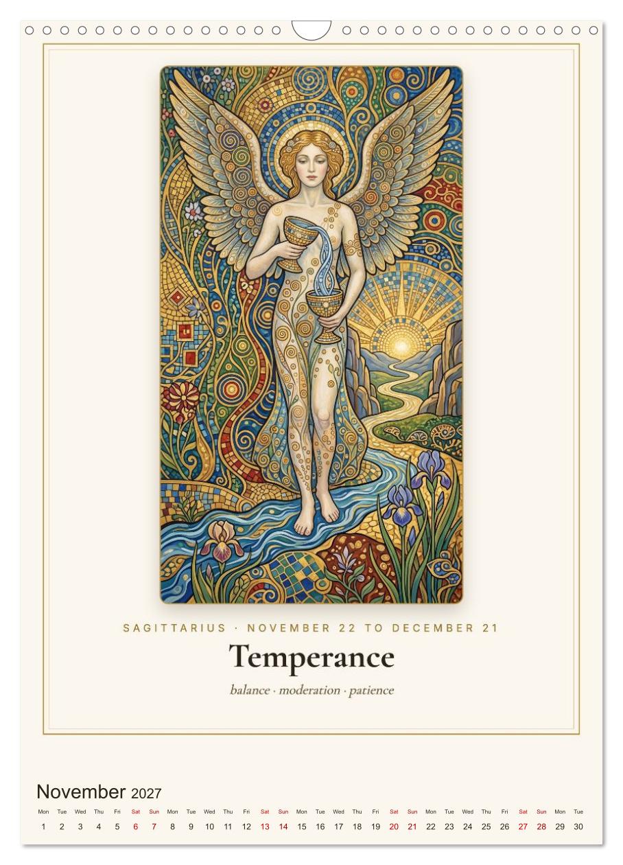 Zodiac Tarot in Golden Art Nouveau
