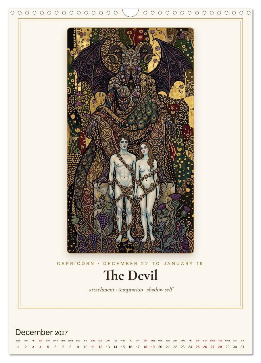 Zodiac Tarot in Golden Art Nouveau