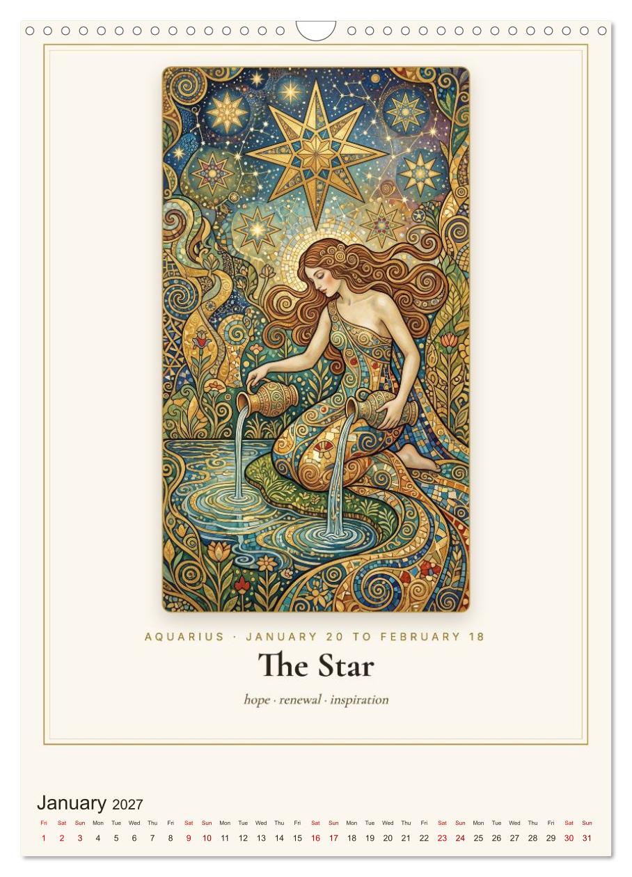Zodiac Tarot in Golden Art Nouveau