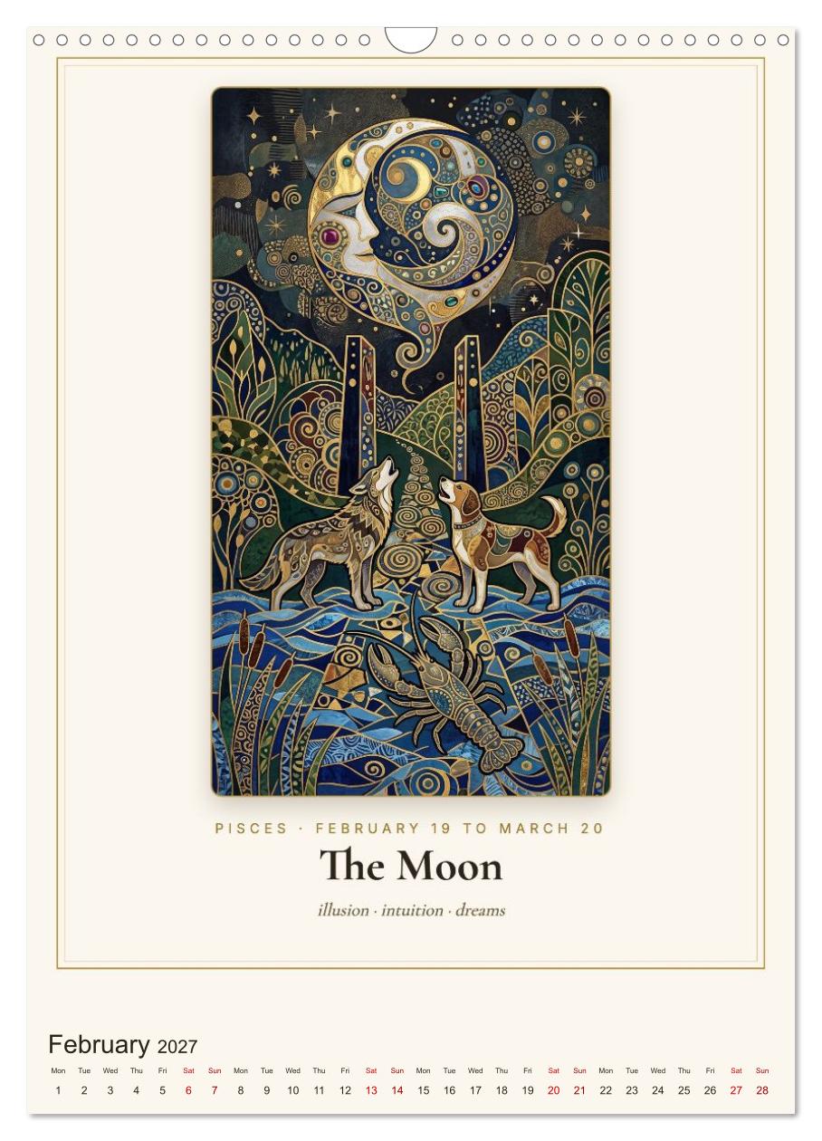 Zodiac Tarot in Golden Art Nouveau