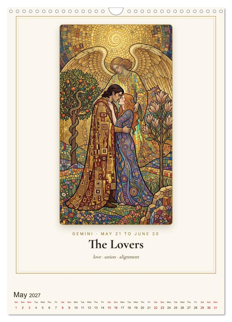 Zodiac Tarot in Golden Art Nouveau