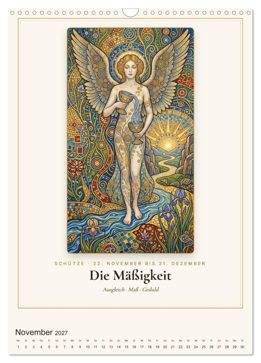 Tarot der Sternzeichen im goldenen Jugendstil