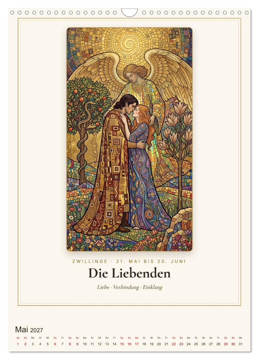 Tarot der Sternzeichen im goldenen Jugendstil