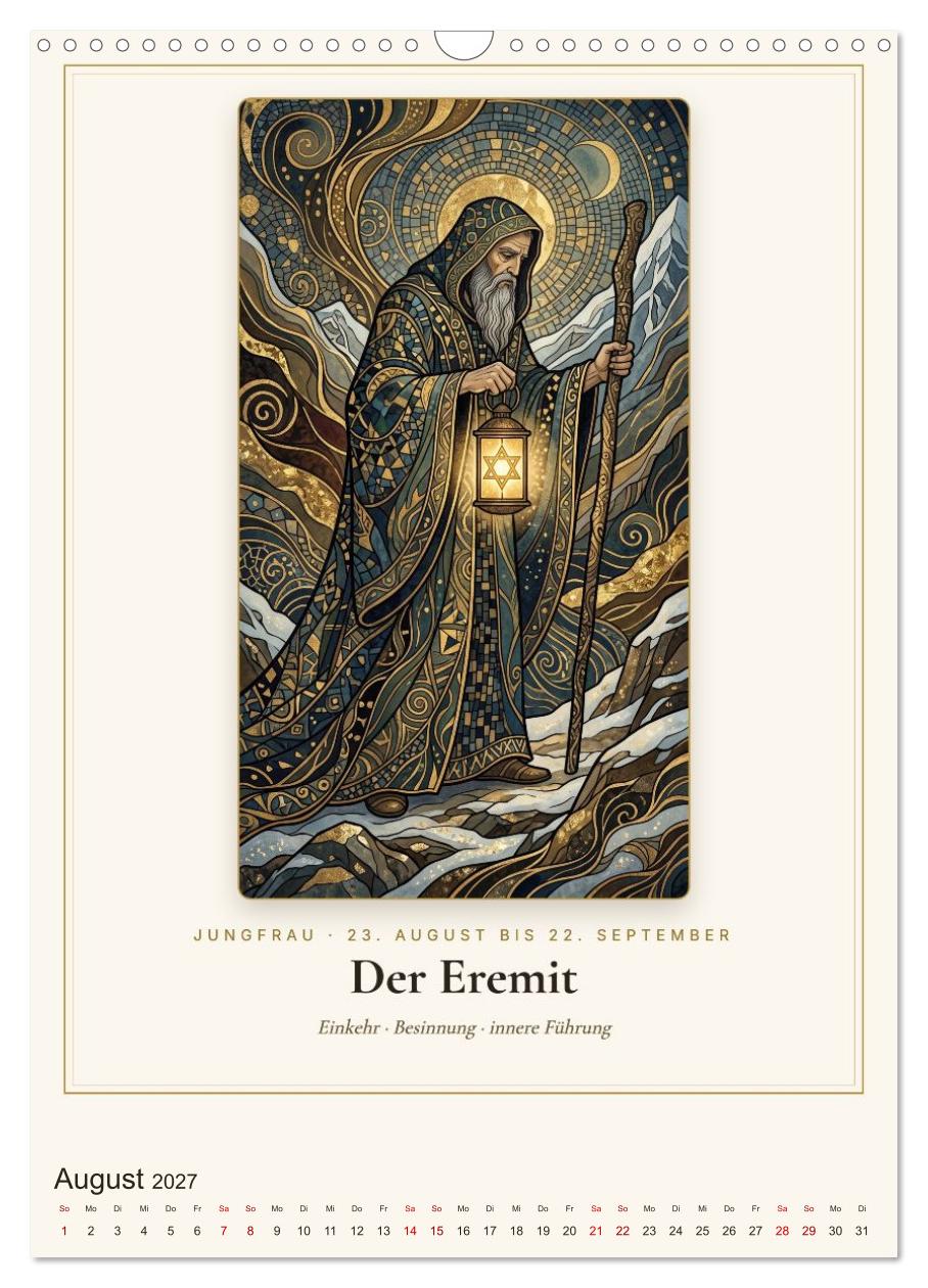 Tarot der Sternzeichen im goldenen Jugendstil