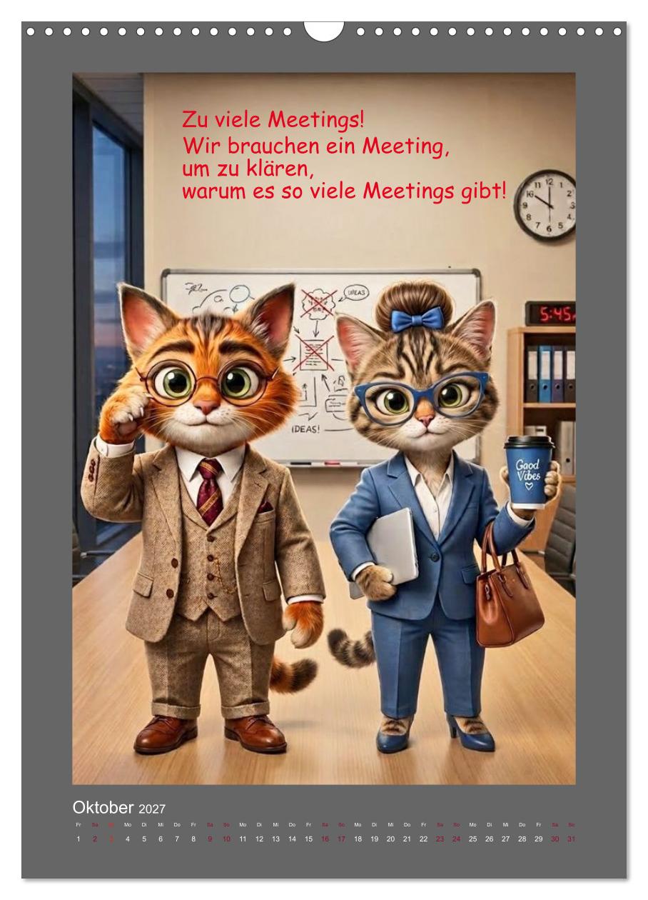 Katzen-Sarkasmus Aus dem Leben überforderter Bürokatzen