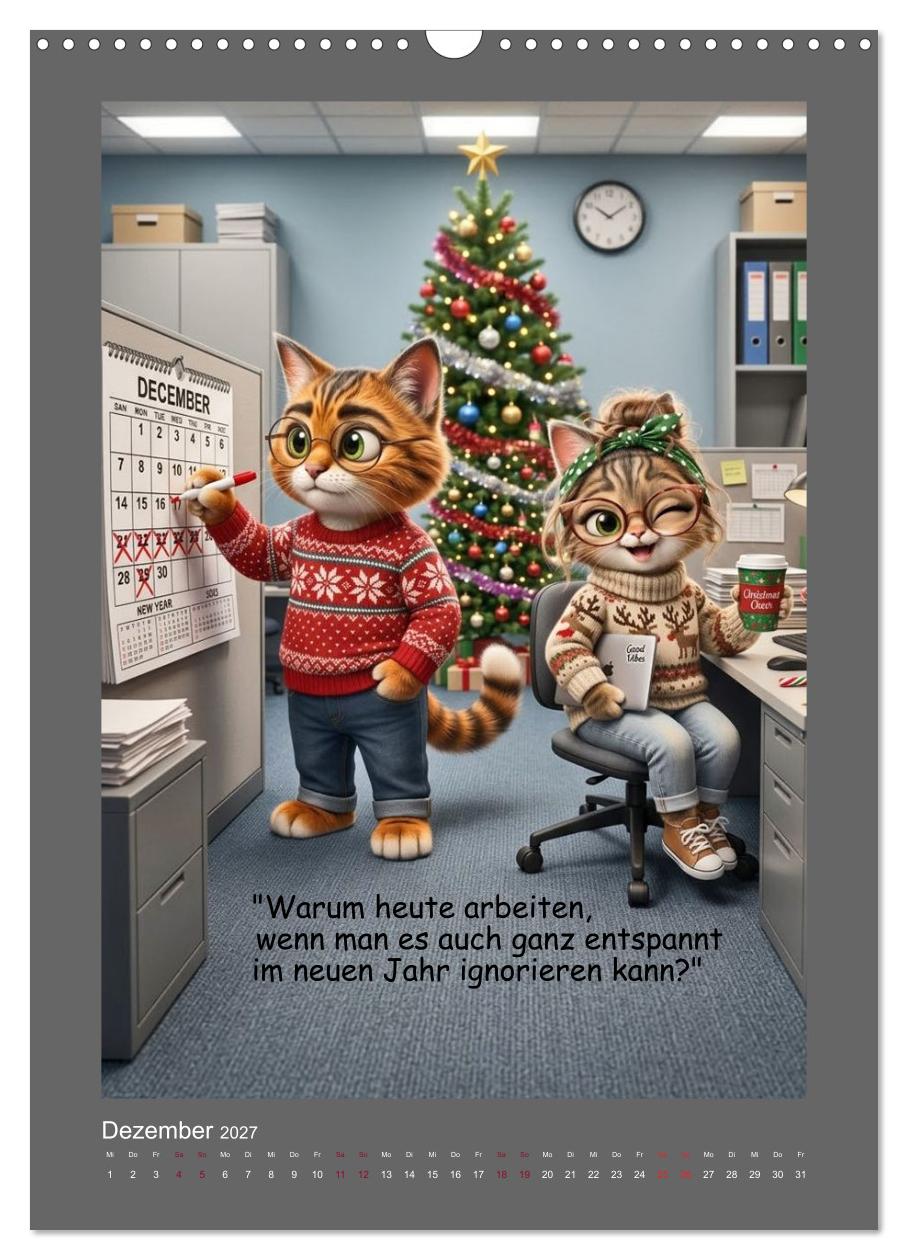 Katzen-Sarkasmus Aus dem Leben überforderter Bürokatzen