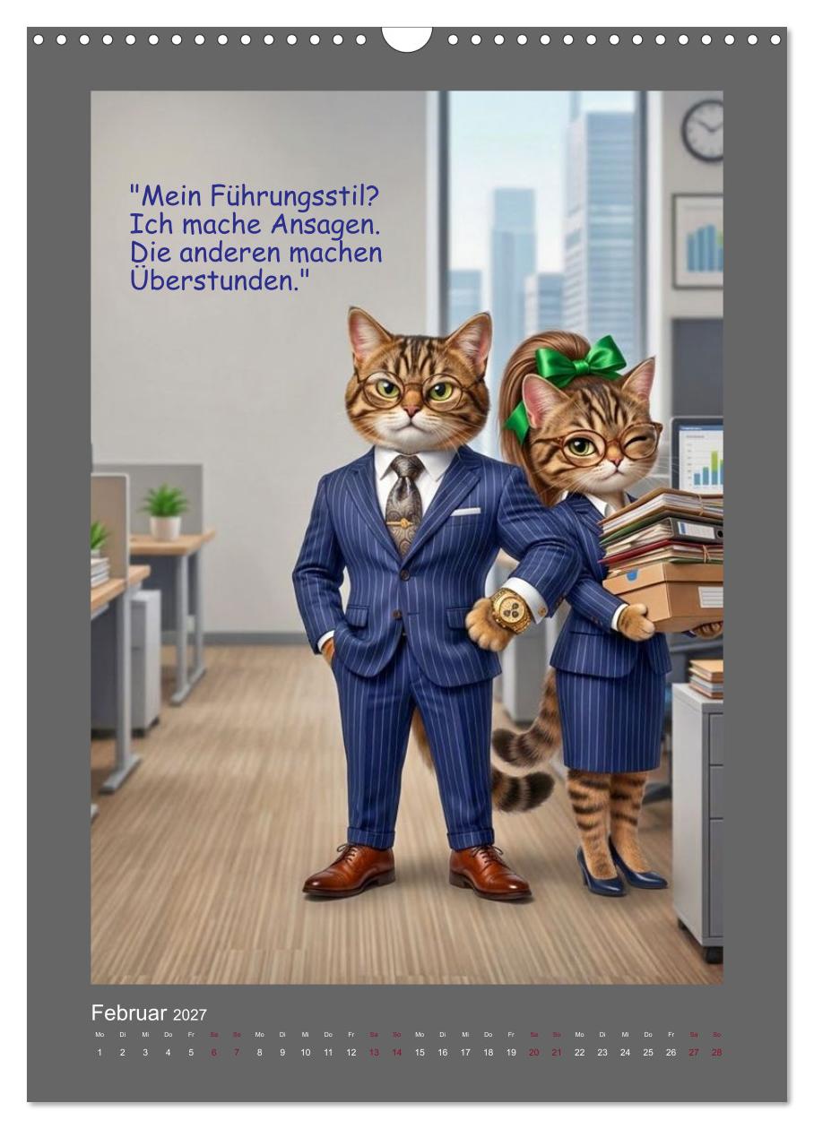 Katzen-Sarkasmus Aus dem Leben überforderter Bürokatzen