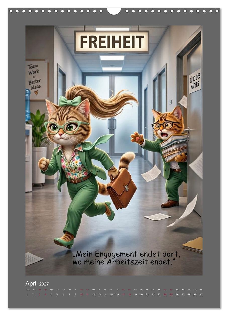 Katzen-Sarkasmus Aus dem Leben überforderter Bürokatzen