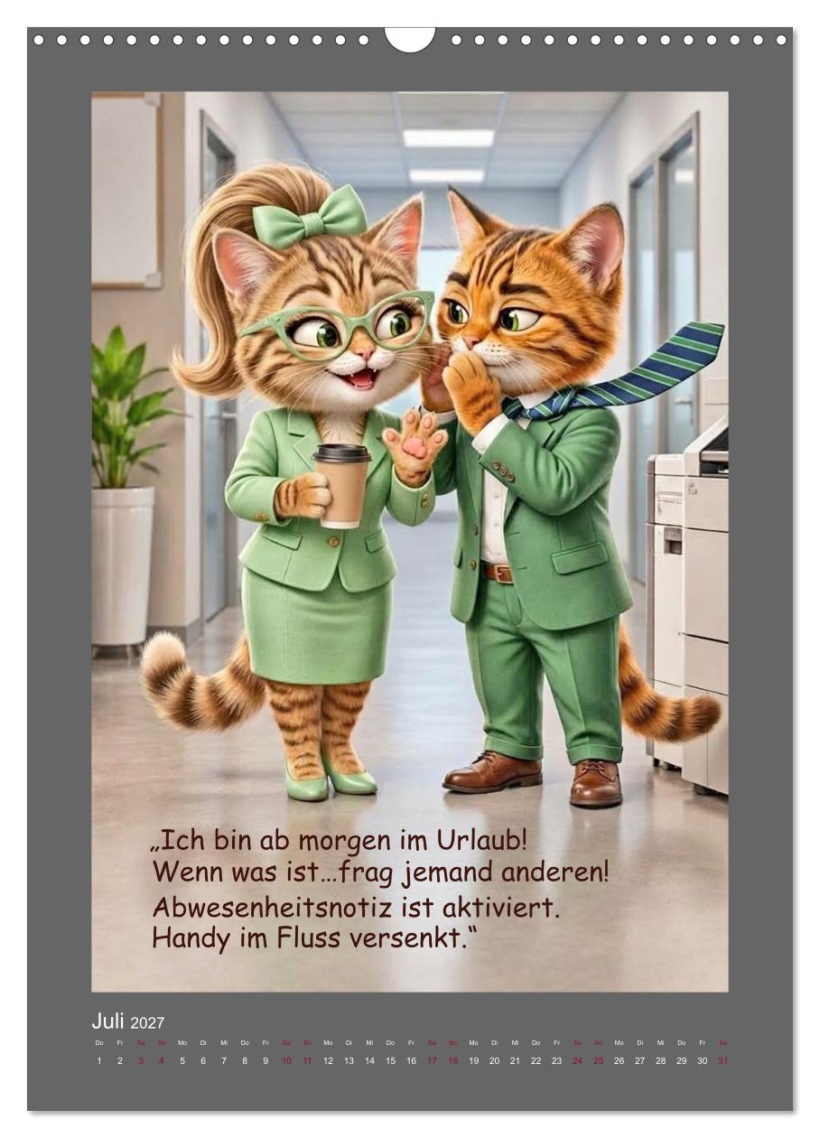Katzen-Sarkasmus Aus dem Leben überforderter Bürokatzen
