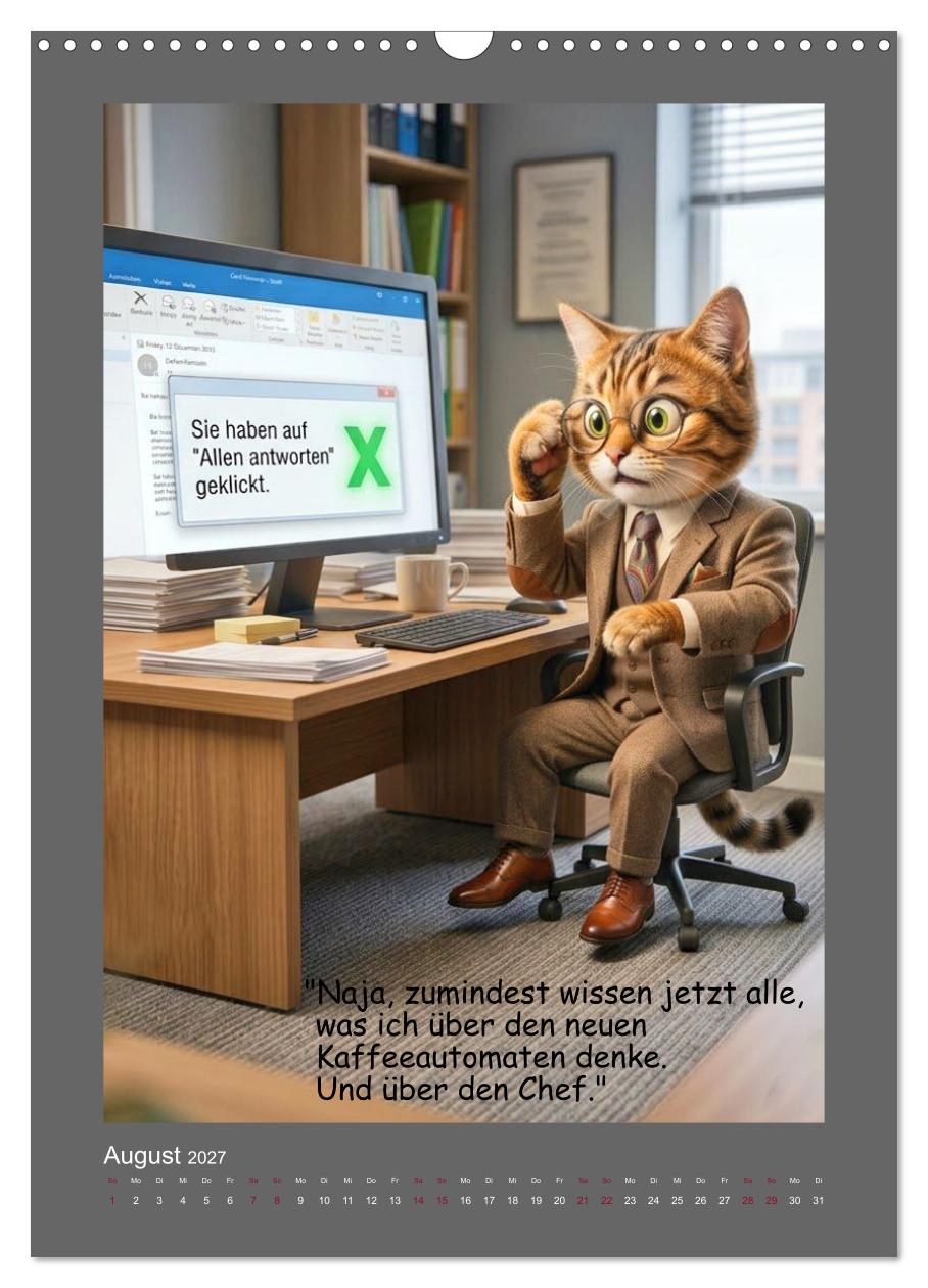 Katzen-Sarkasmus Aus dem Leben überforderter Bürokatzen