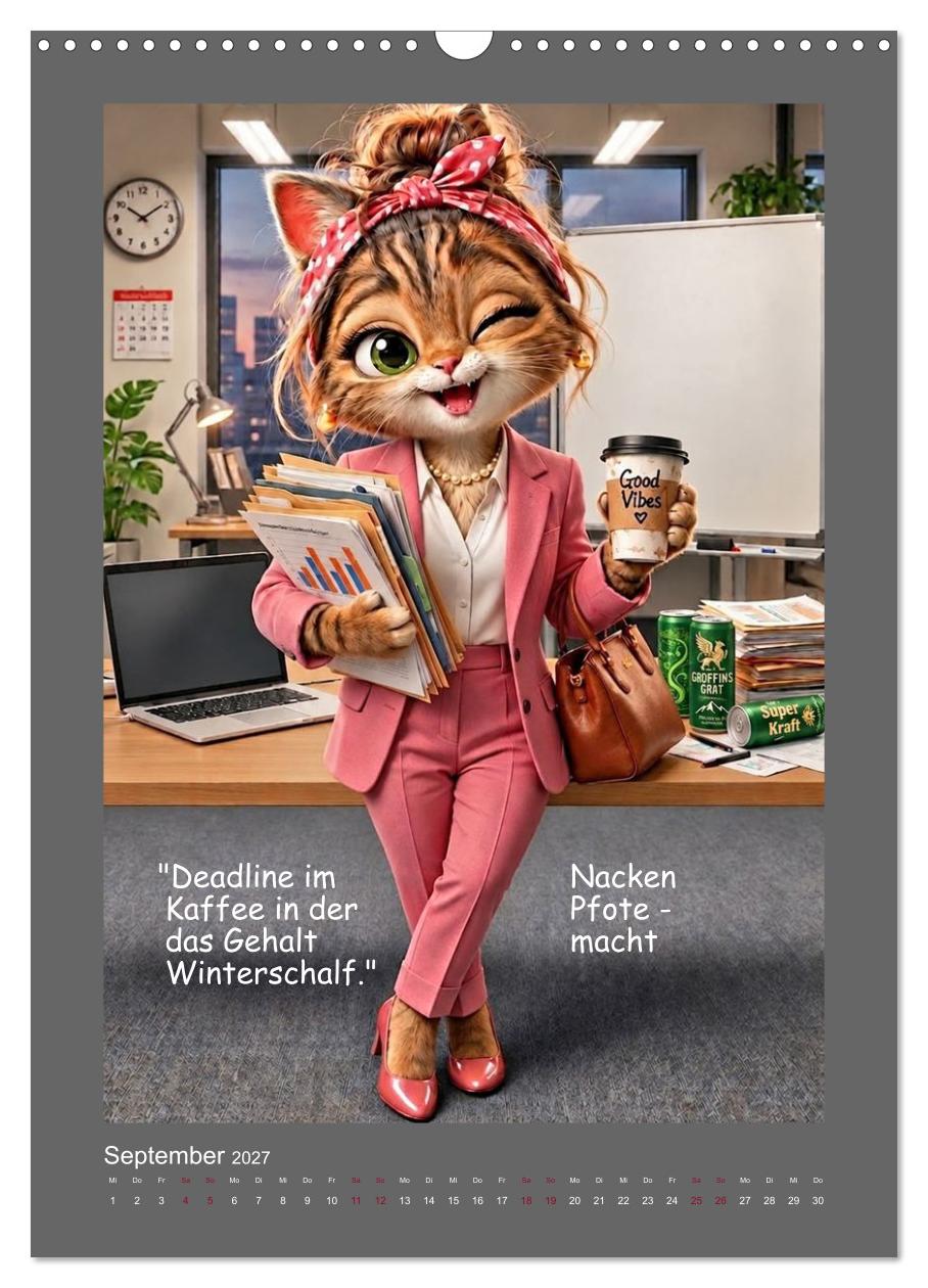 Katzen-Sarkasmus Aus dem Leben überforderter Bürokatzen