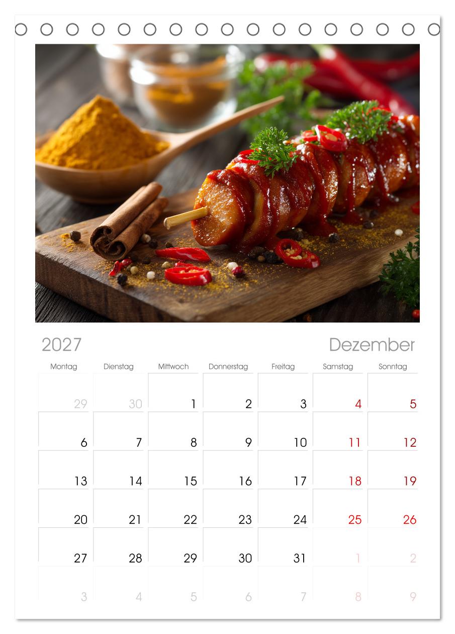 Currywurst Kalender - Das Berliner Kultgericht für Fleischliebhaber