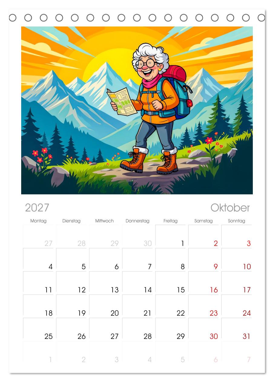 Oma rockt den Ruhestand - Lustiger Frauenkalender mit Humor