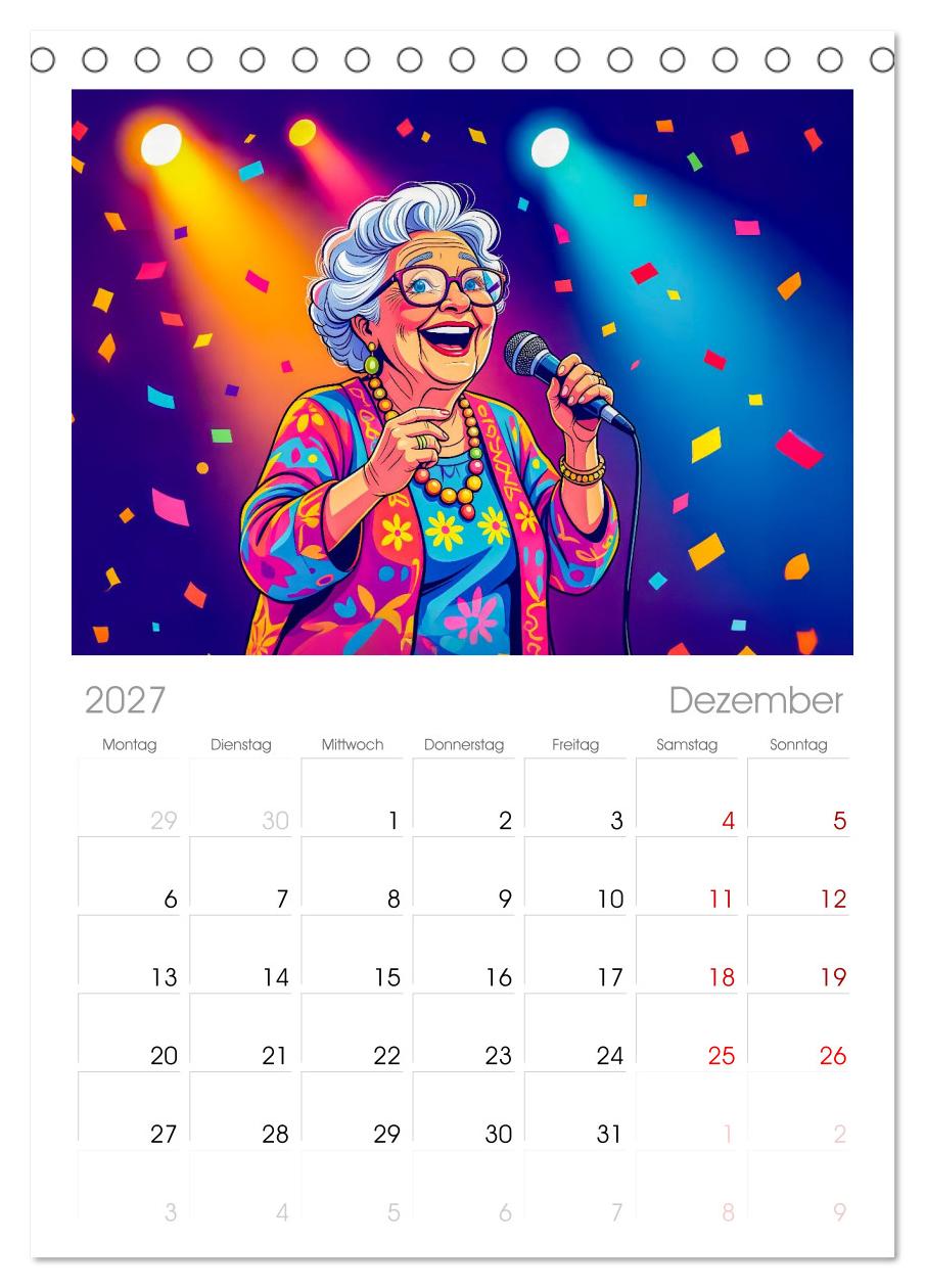Oma rockt den Ruhestand - Lustiger Frauenkalender mit Humor