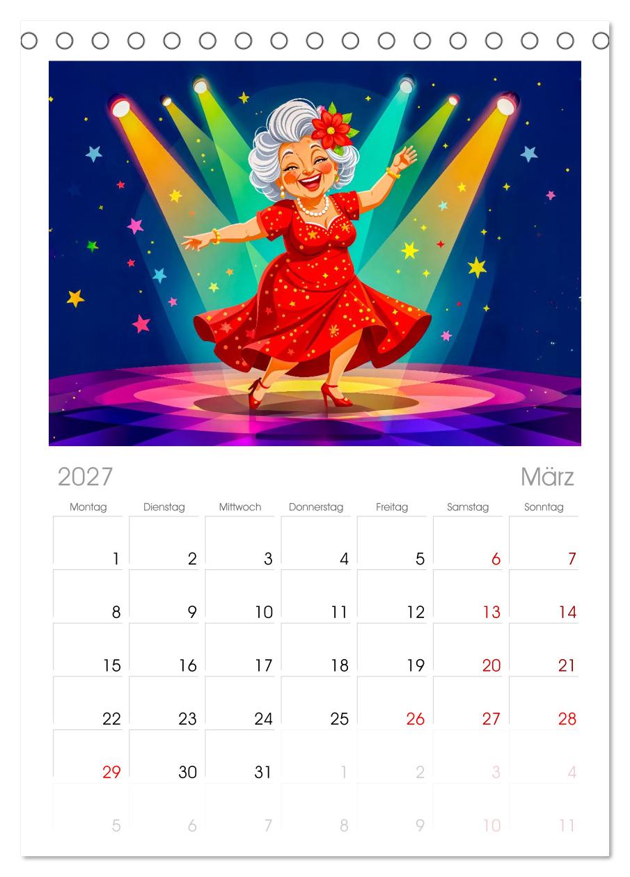 Oma rockt den Ruhestand - Lustiger Frauenkalender mit Humor