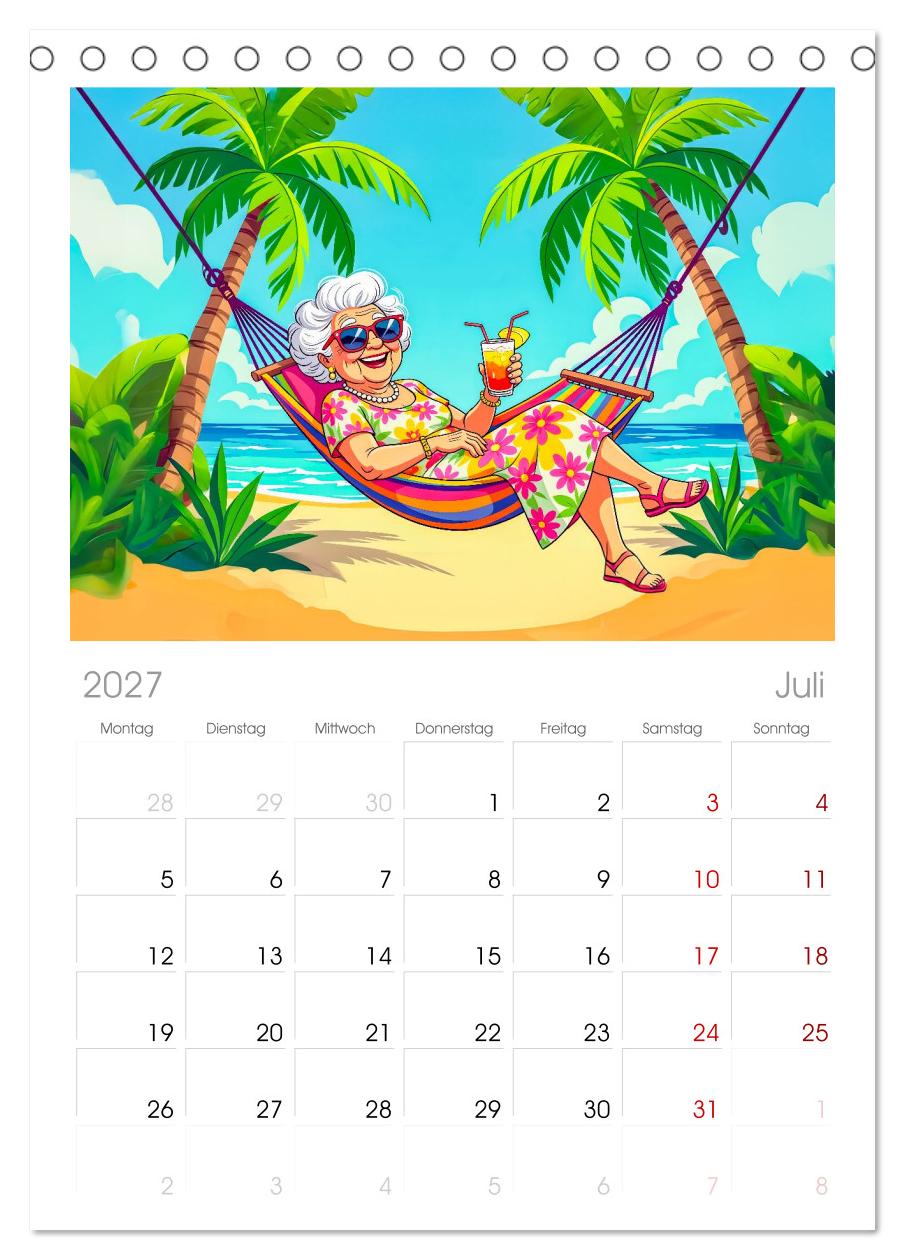 Oma rockt den Ruhestand - Lustiger Frauenkalender mit Humor