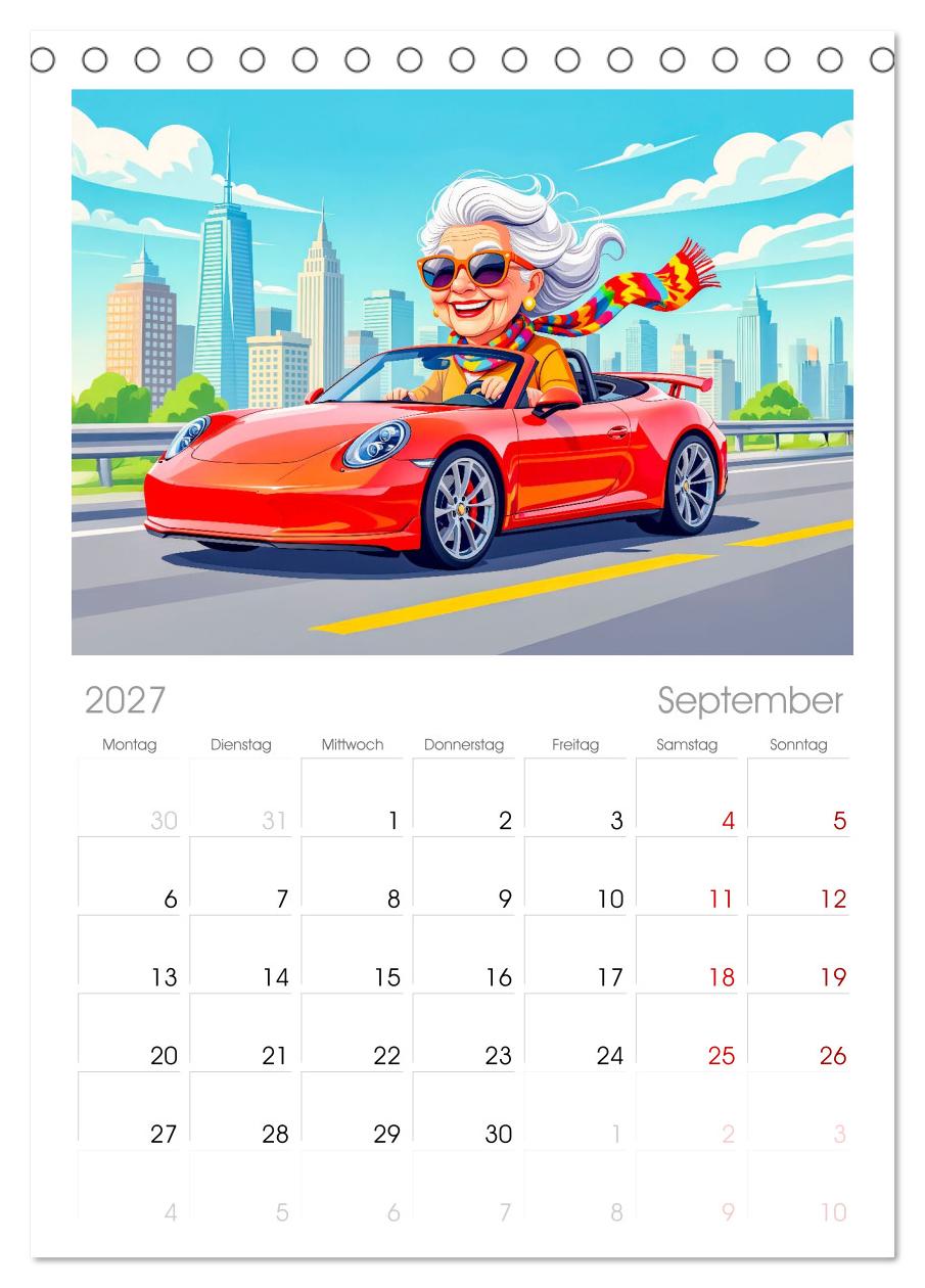 Oma rockt den Ruhestand - Lustiger Frauenkalender mit Humor