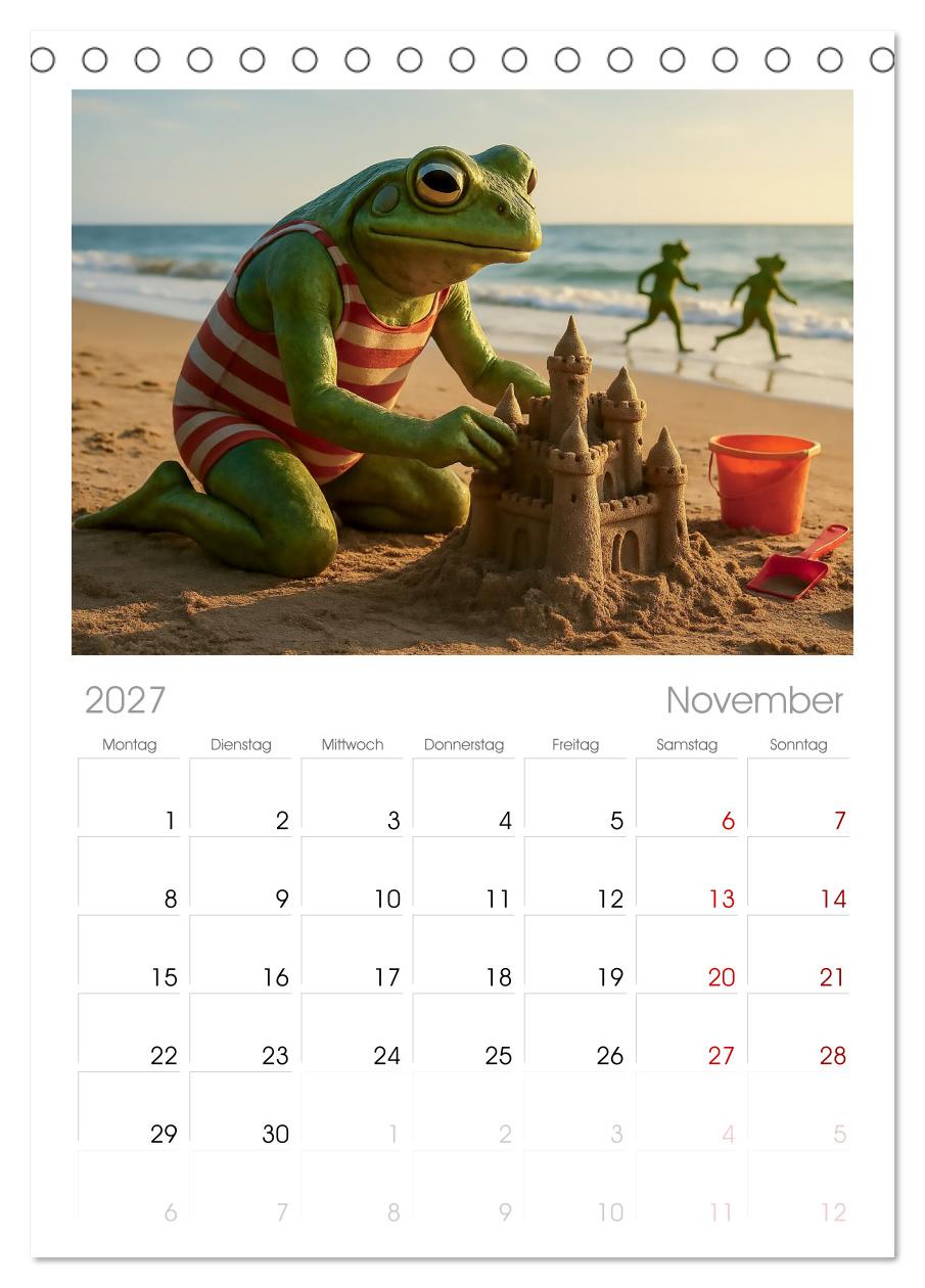 Frosch am Strand - Sommer, Sonne, grüne Haut