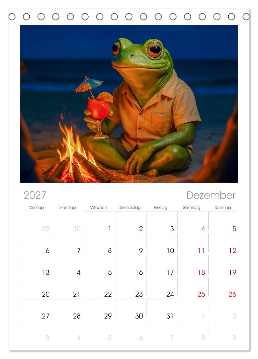 Frosch am Strand - Sommer, Sonne, grüne Haut