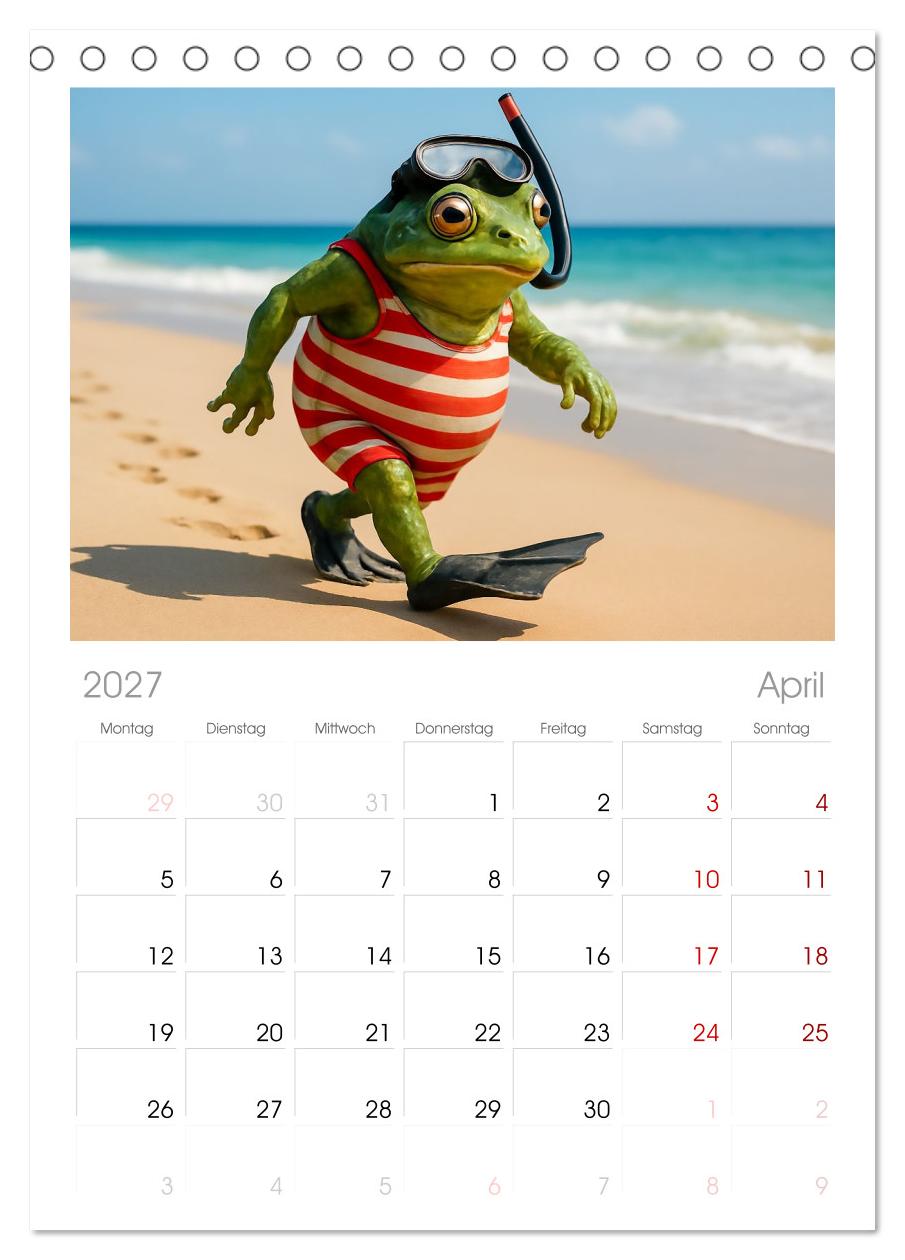 Frosch am Strand - Sommer, Sonne, grüne Haut