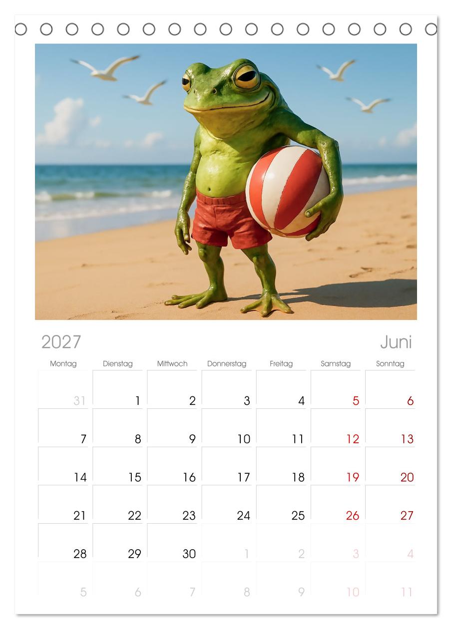 Frosch am Strand - Sommer, Sonne, grüne Haut