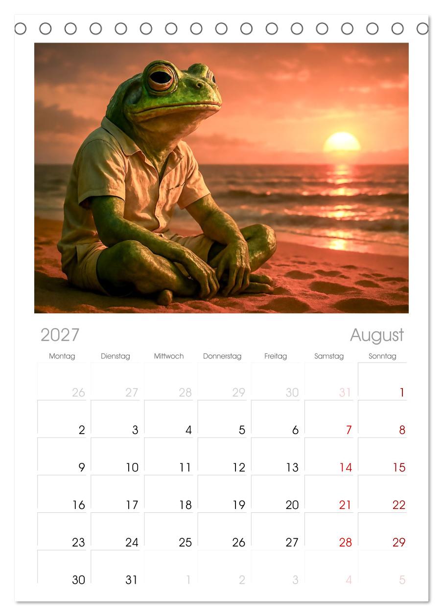 Frosch am Strand - Sommer, Sonne, grüne Haut