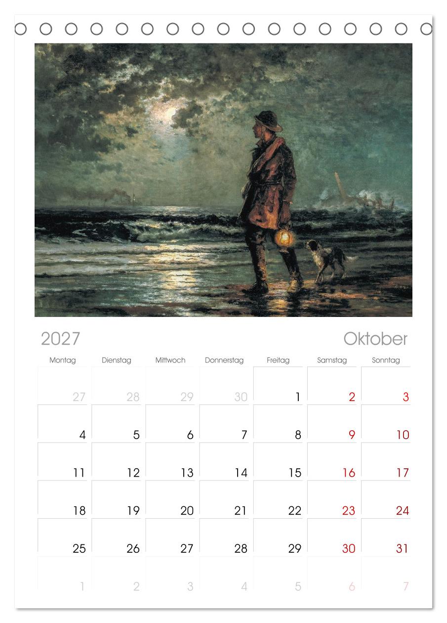 Im Mondschein. Malerische stille Nacht - Kunstkalender